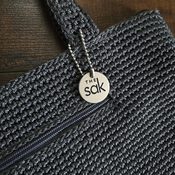 The Sak Crochet Tote Shoulder Bag Gray - Picture 2 of 8